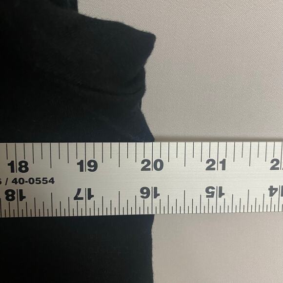 J.Crew Women's Black Long Sleeve Top with Houndstooth Hem – Size L - Picture 8 of 9